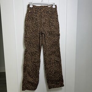 GAP Leopard Print Boot Cut Pants